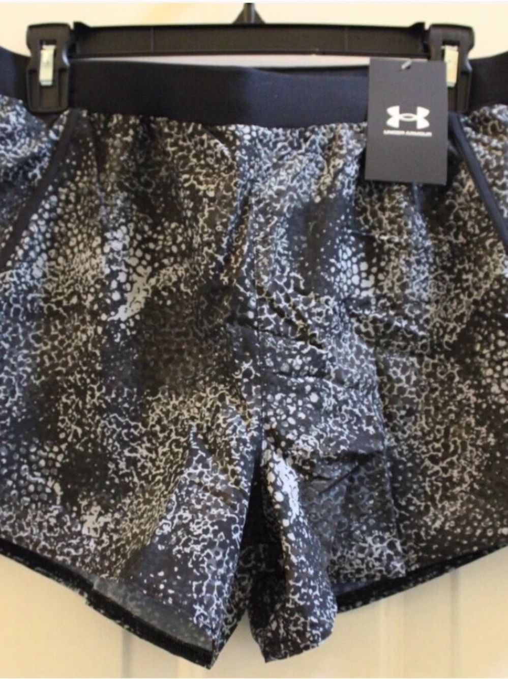 Under Armour Black & White Speckled Athletic Shorts